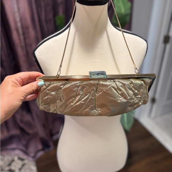 Aldo Gold  Clutch with Chain Strap - Picture 2 of 6